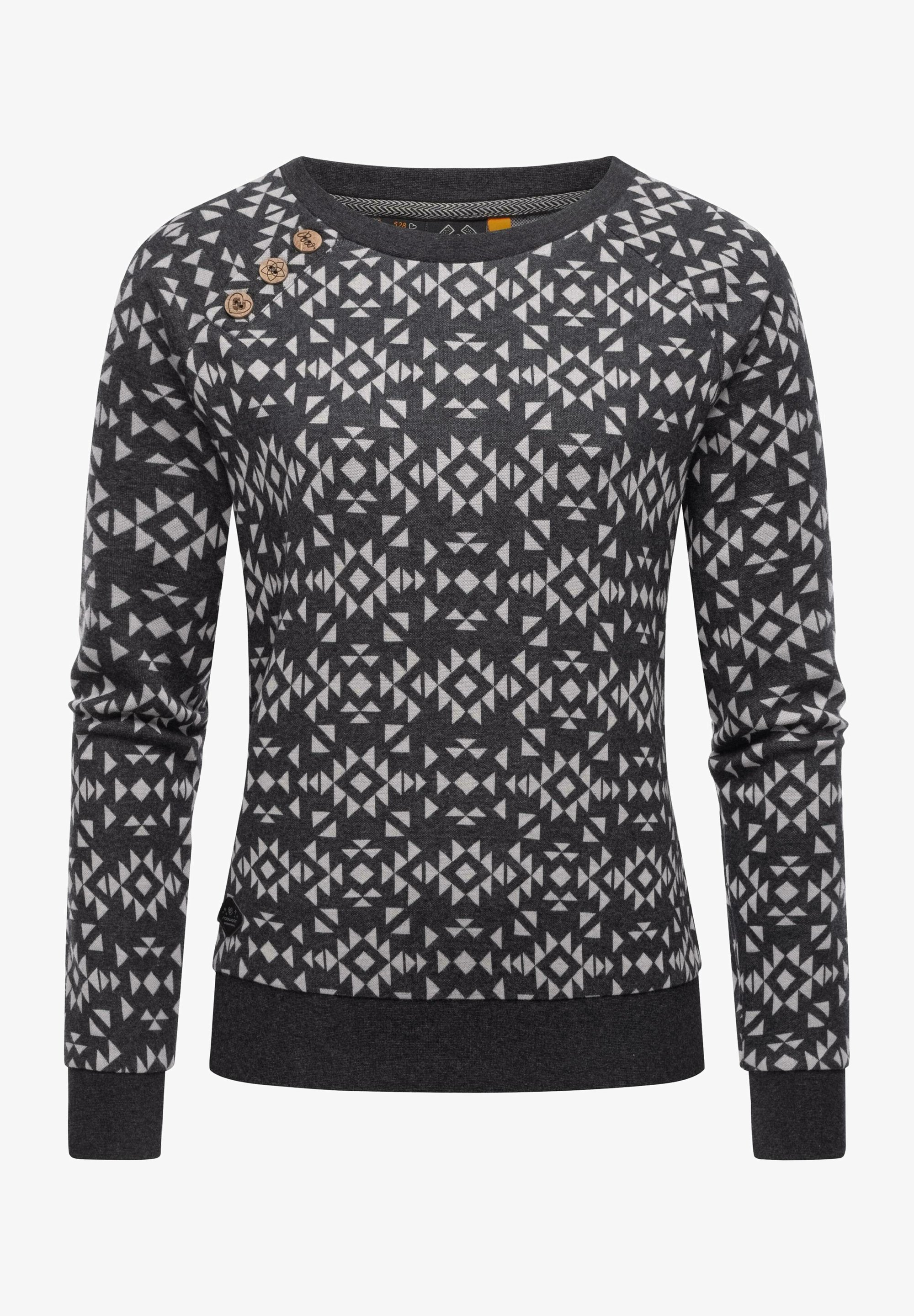 Ragwear RUNDHALS DARRIA AZTEC Sweatshirt dark grey