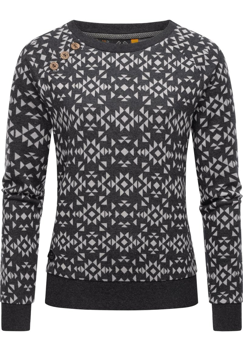 Ragwear - RUNDHALS DARRIA AZTEC - Sweater - dark grey, Vergroten