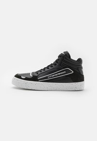 EA7 Emporio Armani BASKET RETRO UNISEX - Sneakers alte - black/white