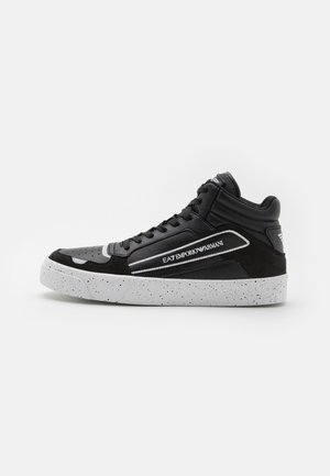EA7 Emporio Armani BASKET RETRO UNISEX - Sneakers alte - black/white