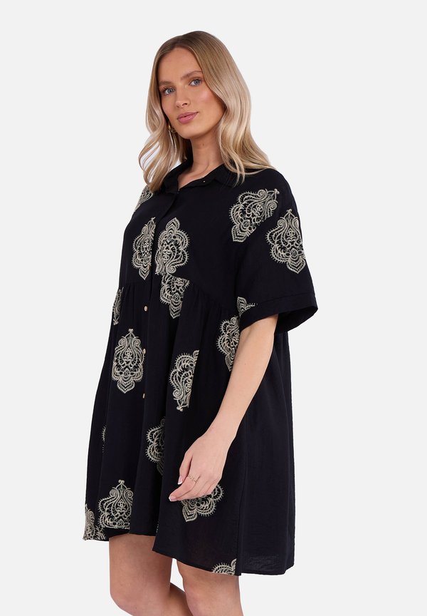 Blusenkleid - schwarz