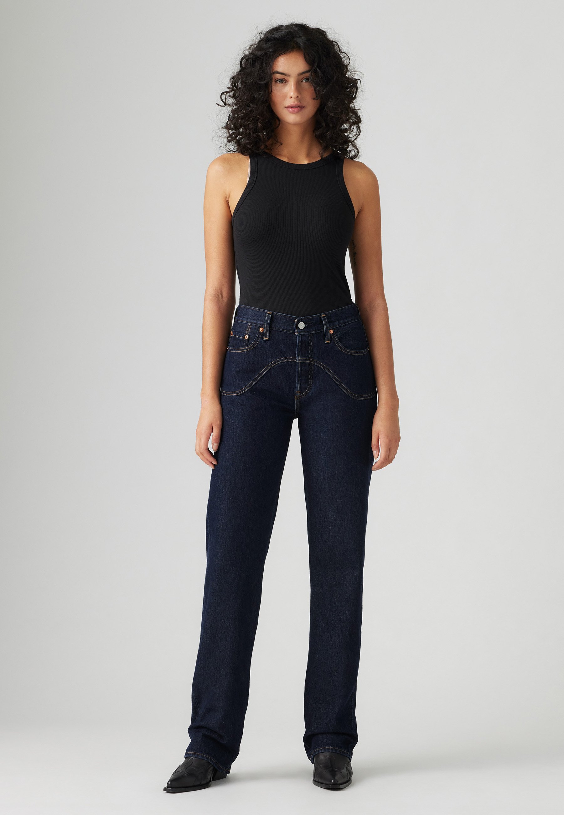 Levi's® 501® '90S WESTERN - Straight leg jeans - dark blue denim