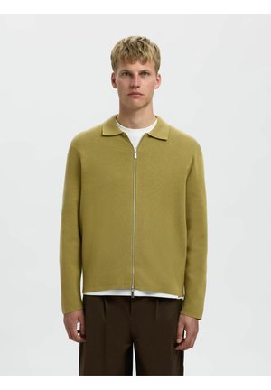 SLHMIKE LIGHT FULL ZIP  - Chaqueta de punto - dried herb