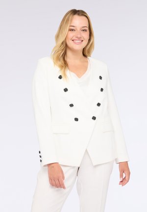 CON BOTTONI GIOIELLO EXTRA LUMINOSI - Blazer - bianco