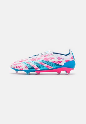 adidas Performance PREDATOR ELITE FIRM GROUND - Scarpe da calcio per terreni duri - footwear white/solar blue/solar pink