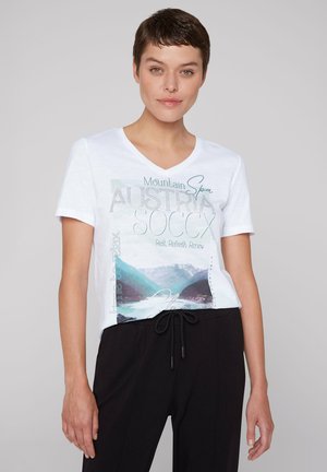 MIT V-AUSSCHNITT UND PHOTO - T-shirt print - opticwhite