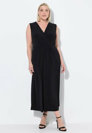 Ulla Popken MATTE WRAP LOOK EMPIRE A-LINE POCKET - Jerseyjurk - black