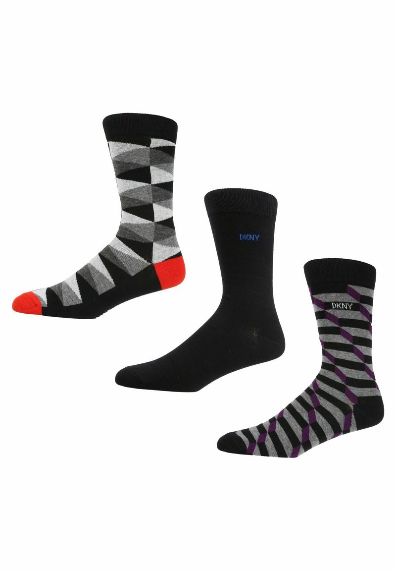 DKNY GIFT MCKEEVER 3 PACK Socks black/purple/grey geo/multi
