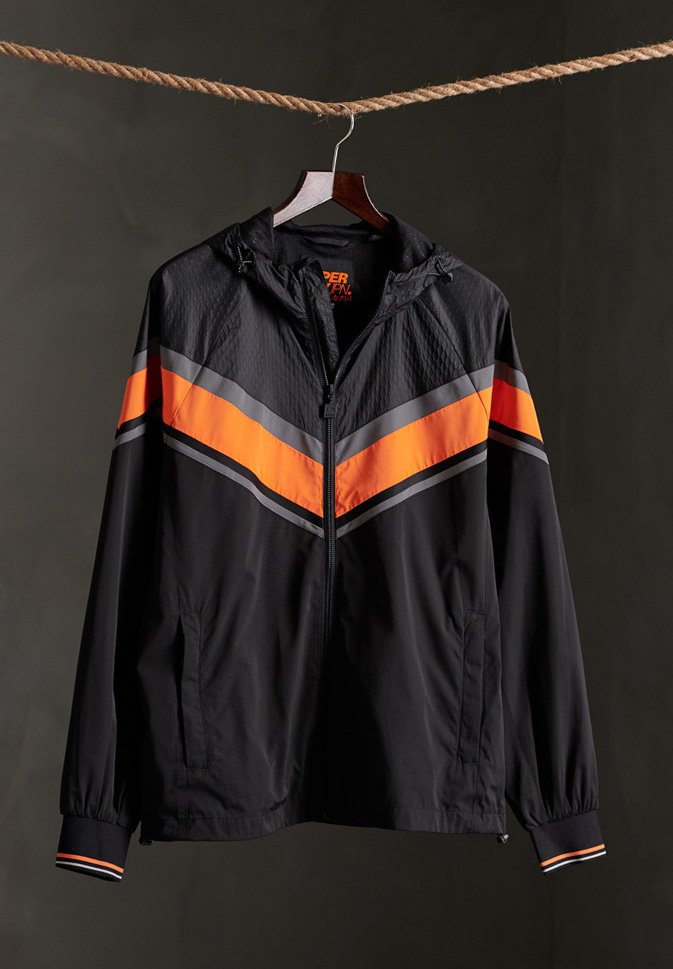 black cagoule jacket