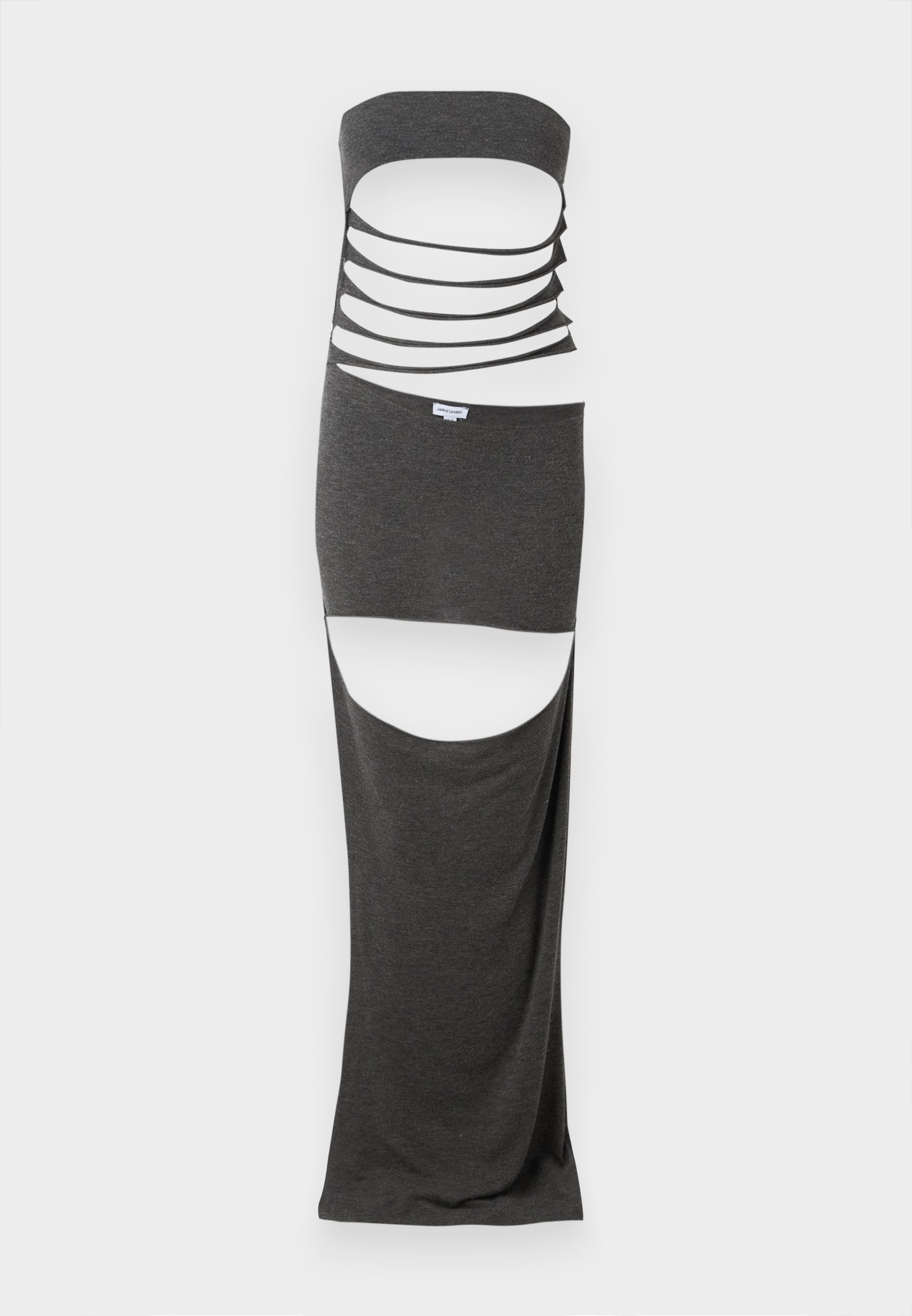 Jaded London SLASHED MAXI DRESS - Rochie maxi - charocal/gri