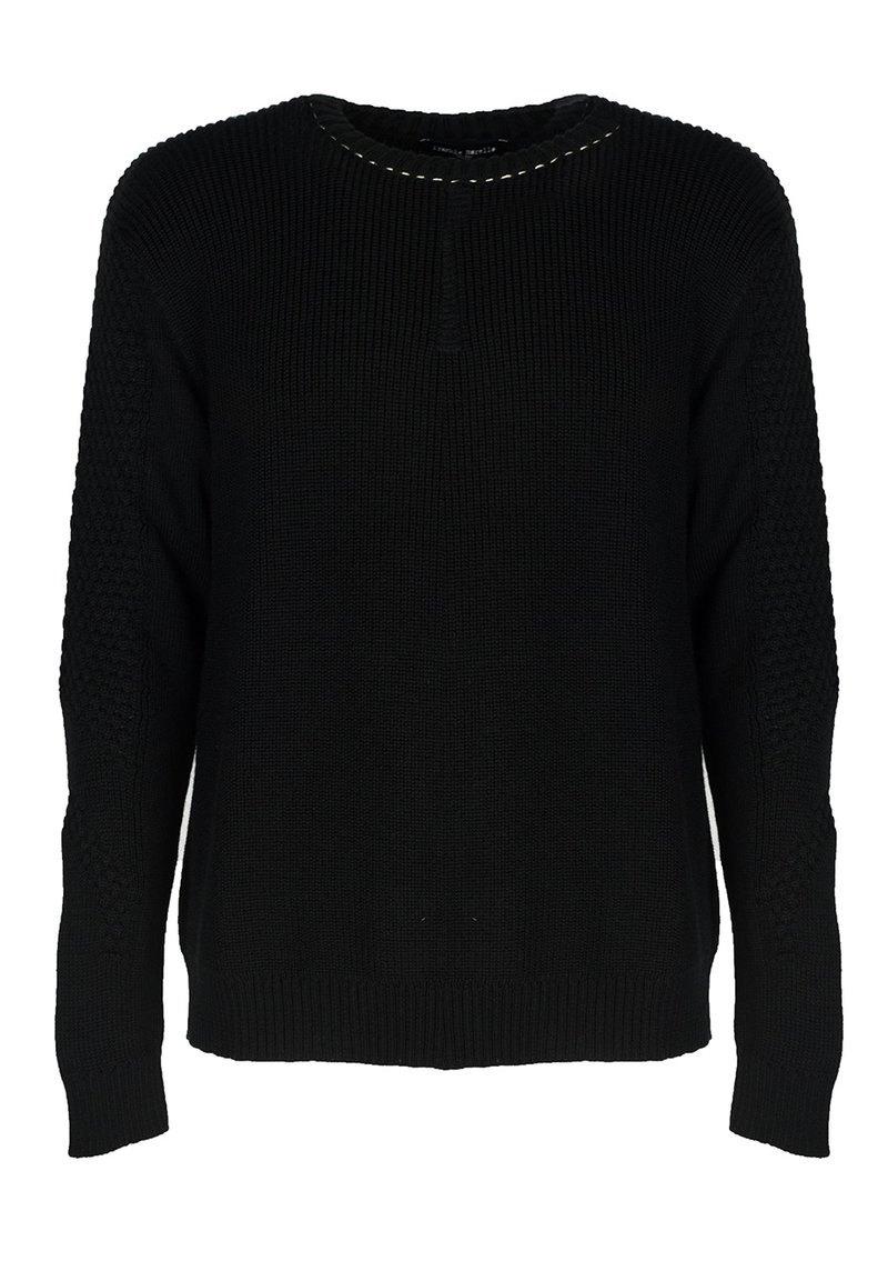 Herren Strickjacken | Frankie Morello Strickpullover schwarz - FX64179 Herren Strickjacken | Frankie Morello Strickpullover schwarz - FX64179