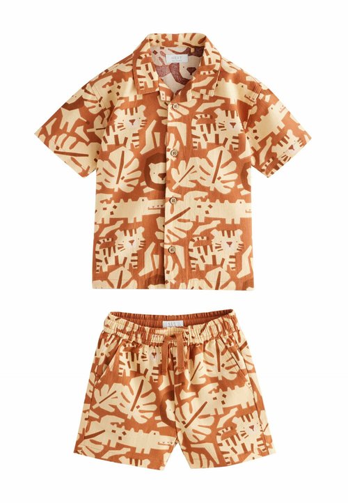 Short Garçon Next – Marron, Mouche Zippée, Taille 4 Ans – Très Bon état