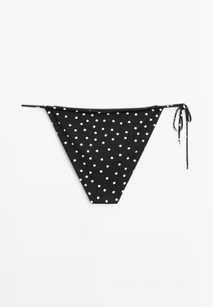 Massimo Dutti, POLKA DOT PRINT BIKINI BOTTOMS - Bikinibukser - black