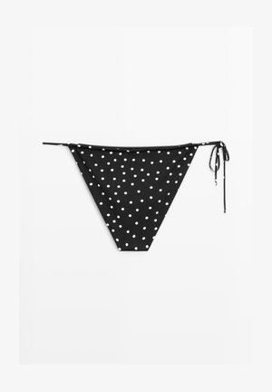 Massimo Dutti, POLKA DOT PRINT BIKINI BOTTOMS - Bikinibukser - black