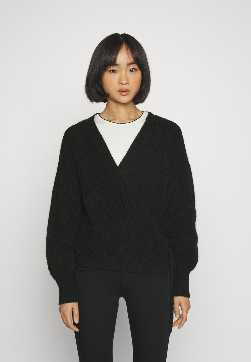 Pcmarie Ls Poin Cardigan Black