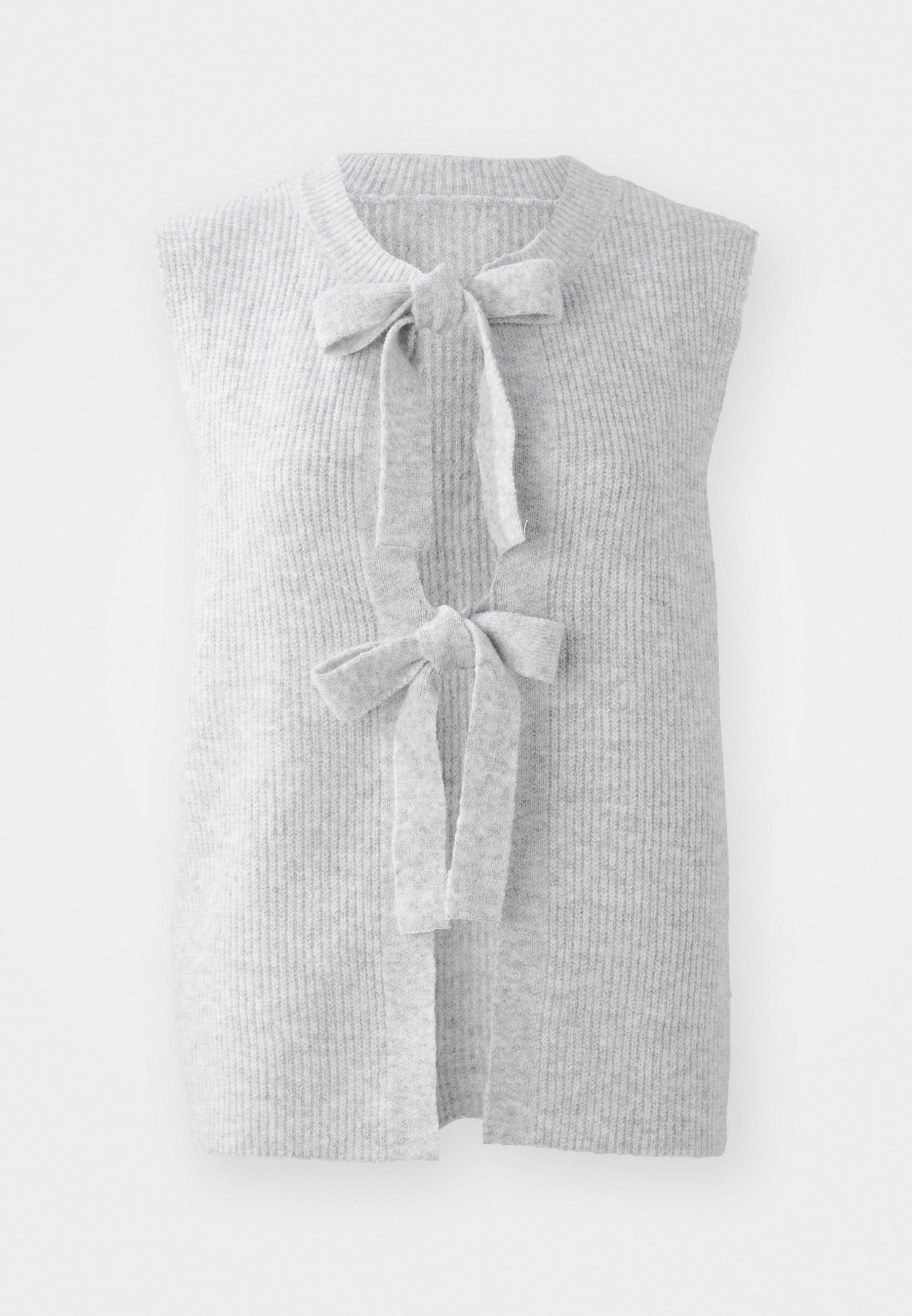 Marl Patterned PCSILLY Women's Cardigan Tie Vest in