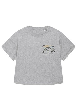 watapparel BORN TO EXPLORE MORE - Print T-shirt - heather grey