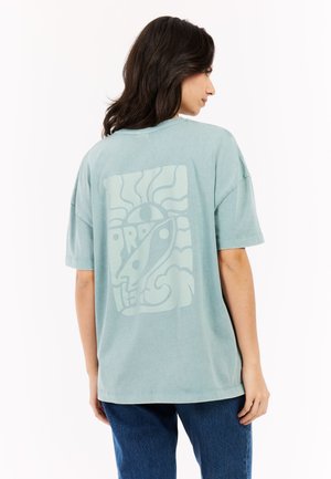 T-shirt print - glacial blue
