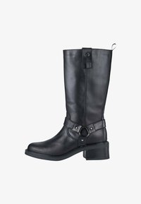 Non sélectionné, black leather