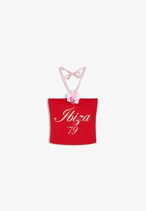 Bershka, TOP - Débardeur - red