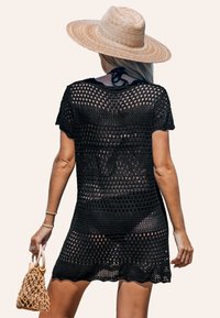 Cupshe SHEER CUTOUT COVER UP - Accessoire de plage - black