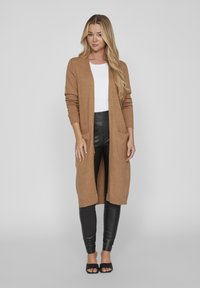 VILA VIRIL LONG CARDIGAN - Cardigan - light brown