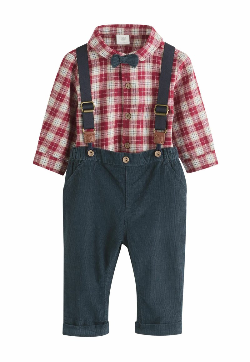 Next 3 PIECE SET - REGULAR FIT - Housut - red check