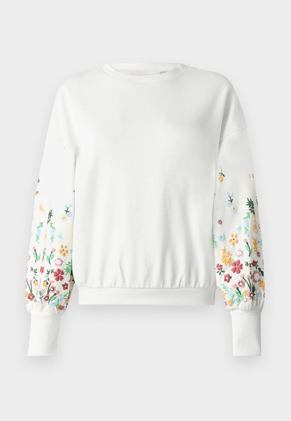 ONLBROOKE O NECK FLOWER - Sweatshirt - cloud dancer3