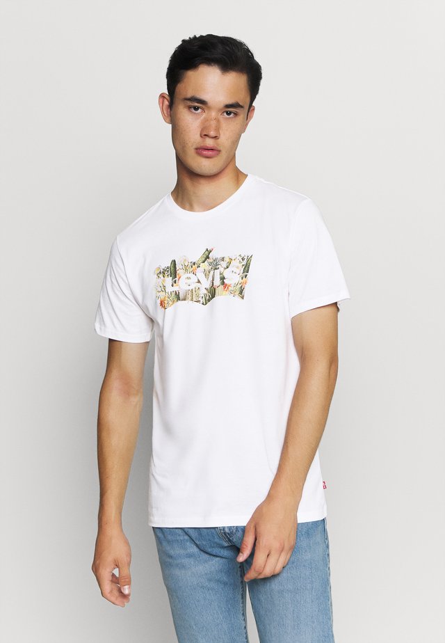 HOUSEMARK GRAPHIC TEE - T-shirt imprimé - cactus fill white