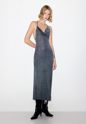 SHIMMERY DRAPED - MIDI - Rochie cocktail/Rochie petrecere - grey