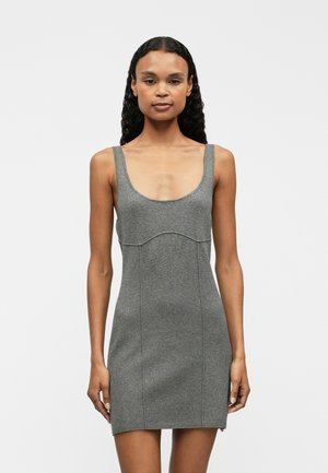 HALF MILANO MINI DRESS - Pletené šaty - grey heather
