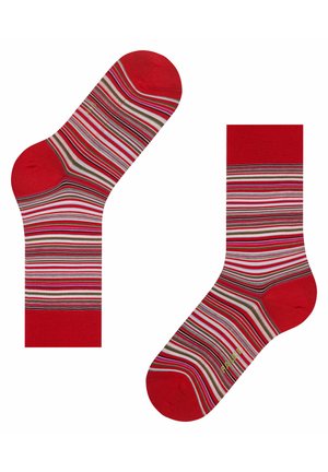 FALKE MICROBLOCK BUSINESS & CASUAL - Kniestrümpfe - red (8229)