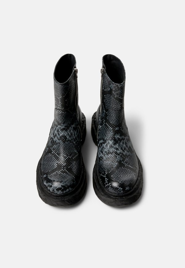 VAMONOS - Platform ankle boots - grau schwarz2