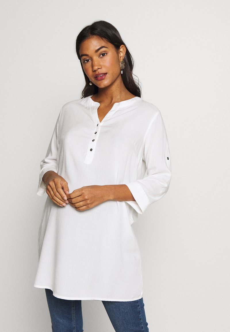 MAMALICIOUS MLMERCY 3/4 WOVEN TUNIC - Túnica - snow white