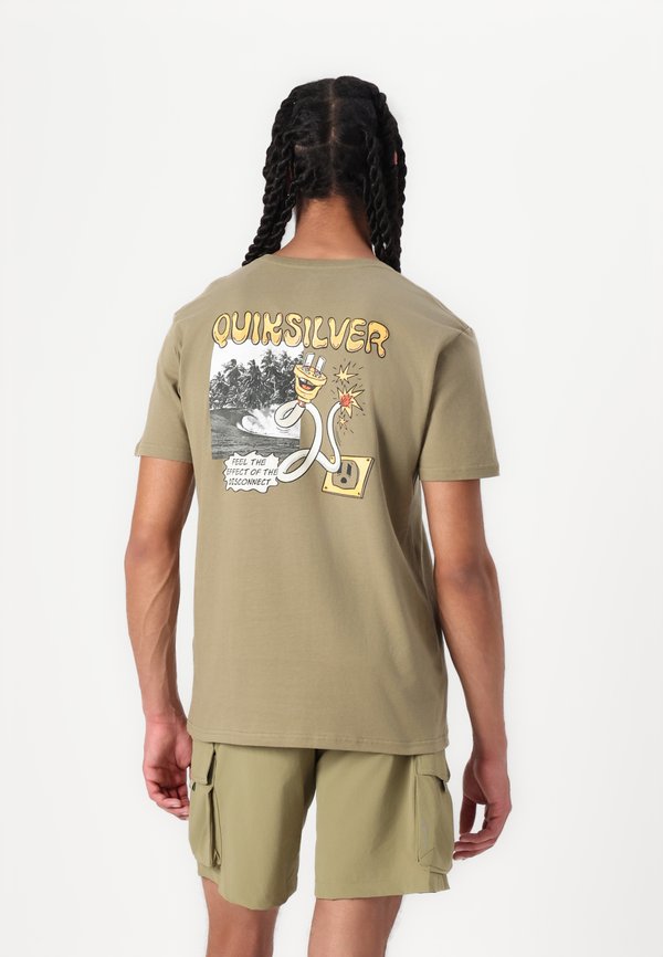 DISCONNECT EFFECT UNISEX - Print T-shirt - aloe