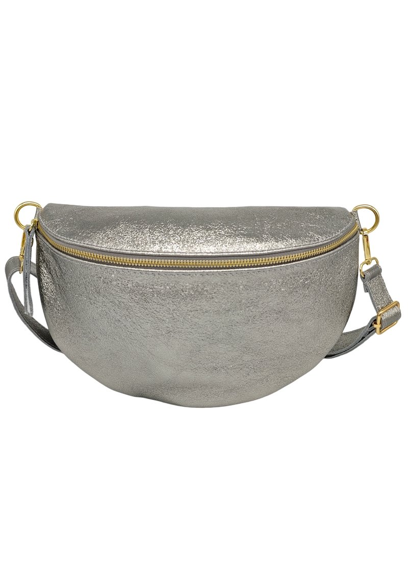 THEWAN. DEMI LUNE LARGE  - Sac banane - argent