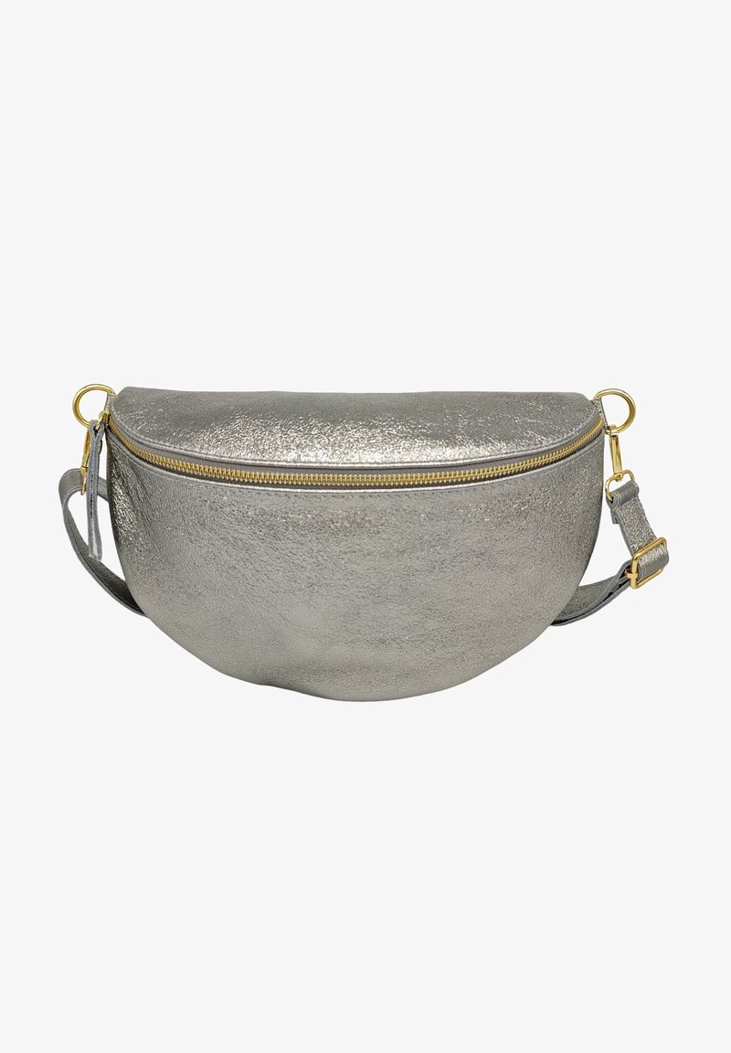 THEWAN. DEMI LUNE LARGE - Sac banane - argent
