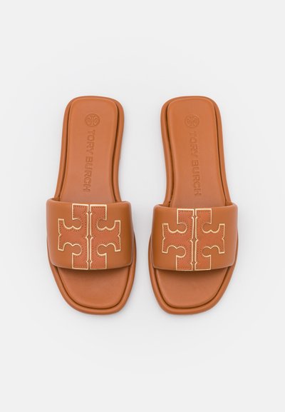 Tory Burch DOUBLE T SPORT SLIDE - Mulas - aged camello