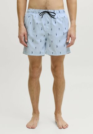 JJ Rebel, JJ REBEL MEN'S SWIM SHORT JREBHAWAII - Bañador corto - cashmere blue - stripes