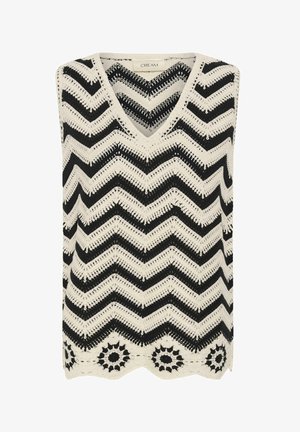 Cream, Débardeur - black white zig zag