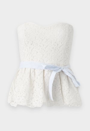 Hollister Co., STRAPLESS - Μπλούζα - white