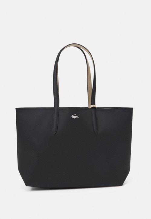 Lacoste Geantă de pânză - black/warm sand