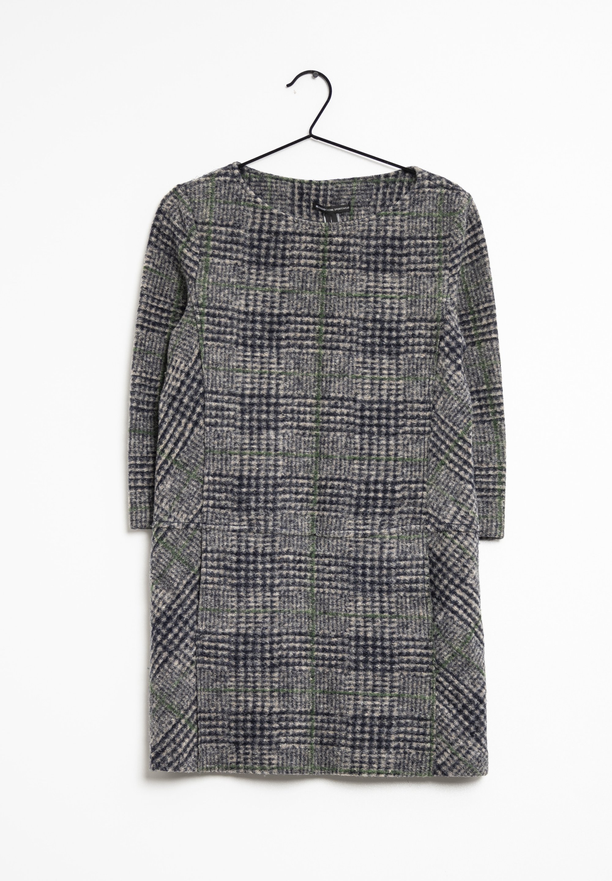 Mango Green Tartan Jumper Jessica Oversized Jumper-Bavaria Green