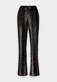 ELKA PANTS STRIPED - Nohavice - black