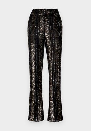 ELKA PANTS STRIPED - Pantaloni - black