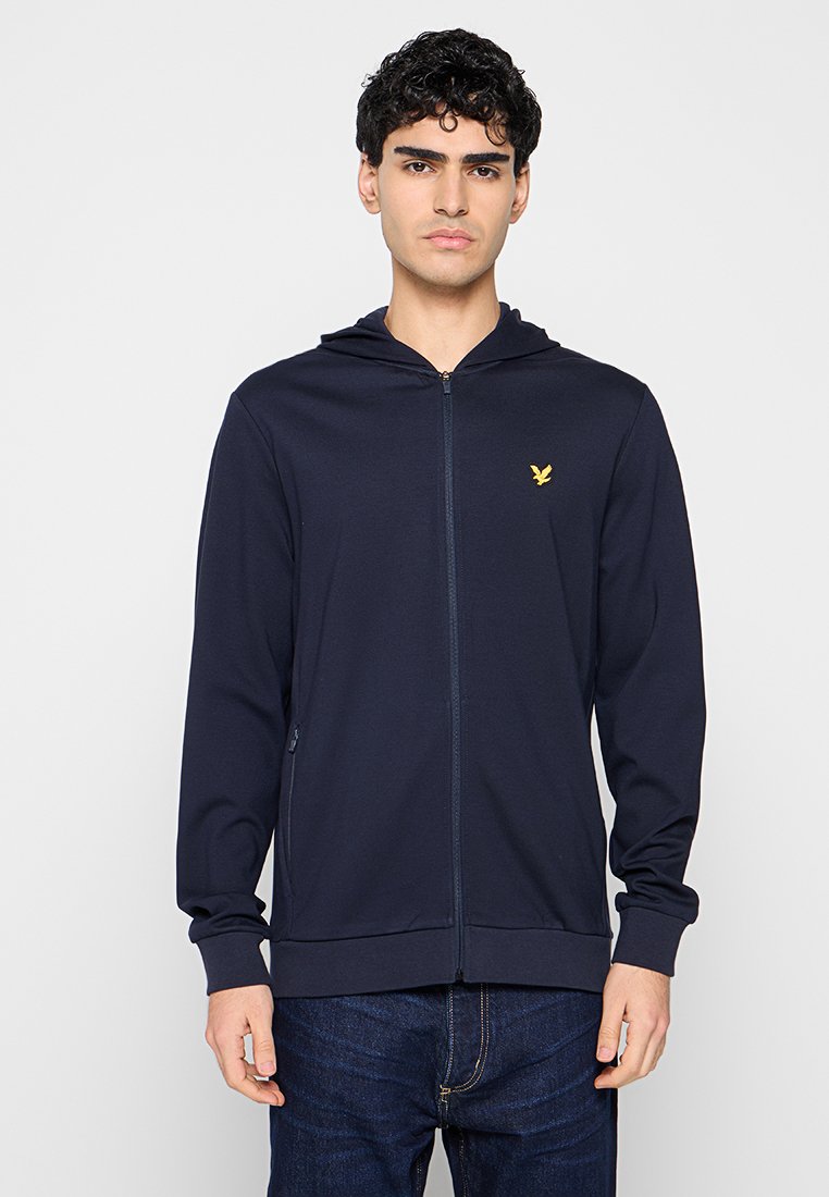 Lyle & Scott Sweater met rits blauw denim/bluedenim