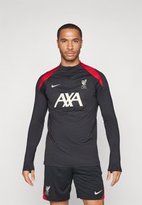 Nike Performance LIVERPOOL FC NIKE DF STRIKE DRILL TOP K - Klub merchandise - black/gym red/light orewood burn