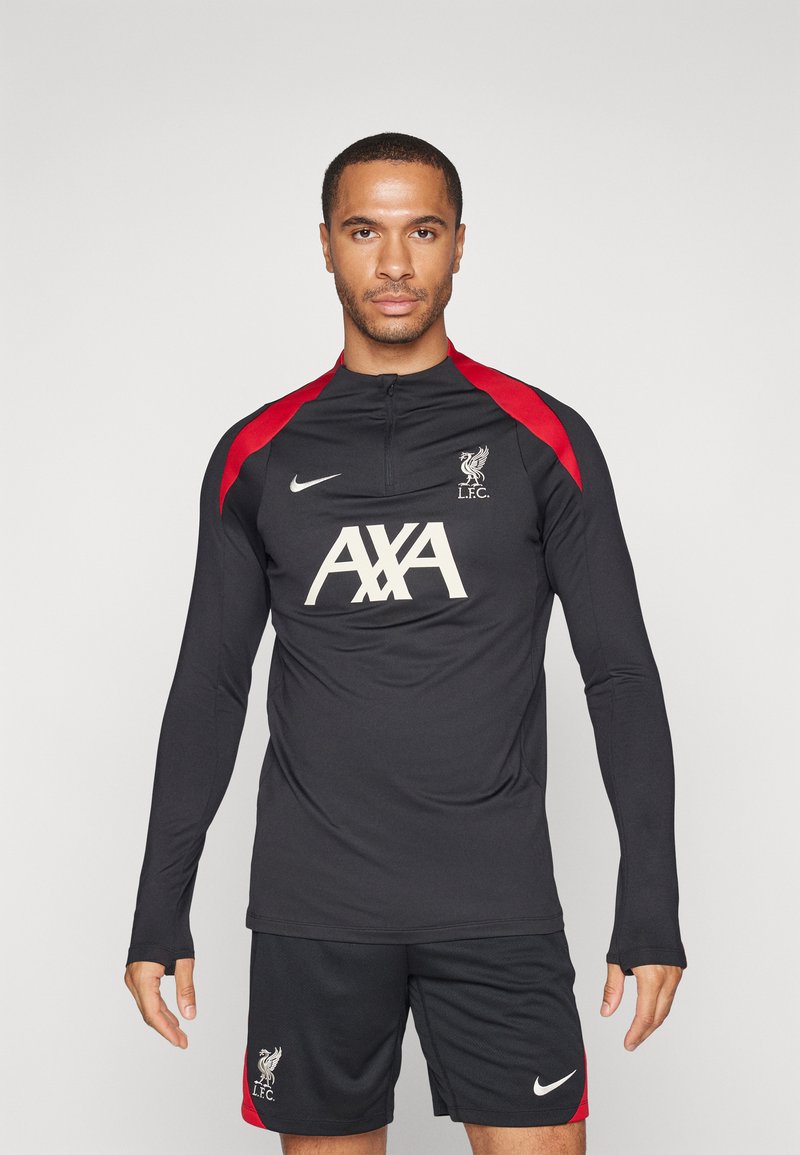 Nike Performance LIVERPOOL FC NIKE DF STRIKE DRILL TOP K - Klub merchandise - black/gym red/light orewood burn