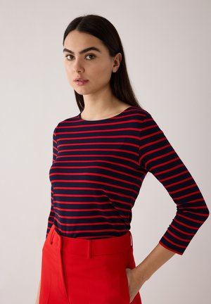 SOFTES 3/4 GESTREIFT - Longsleeve - classic blue/tulip red irreg stripe jersey