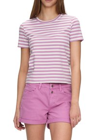 QS STREIFENMUSTER - T-Shirt print - lavendel
